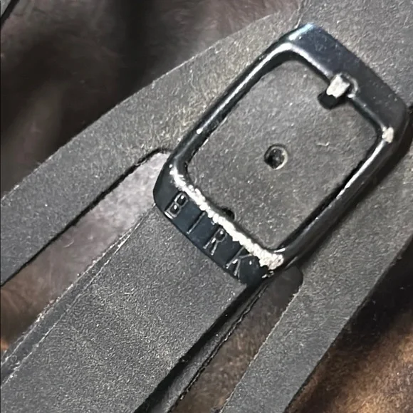 Birkenstock Sandals Womens 37 US 6.5 7 black leather Strappy - Picture 12 of 12